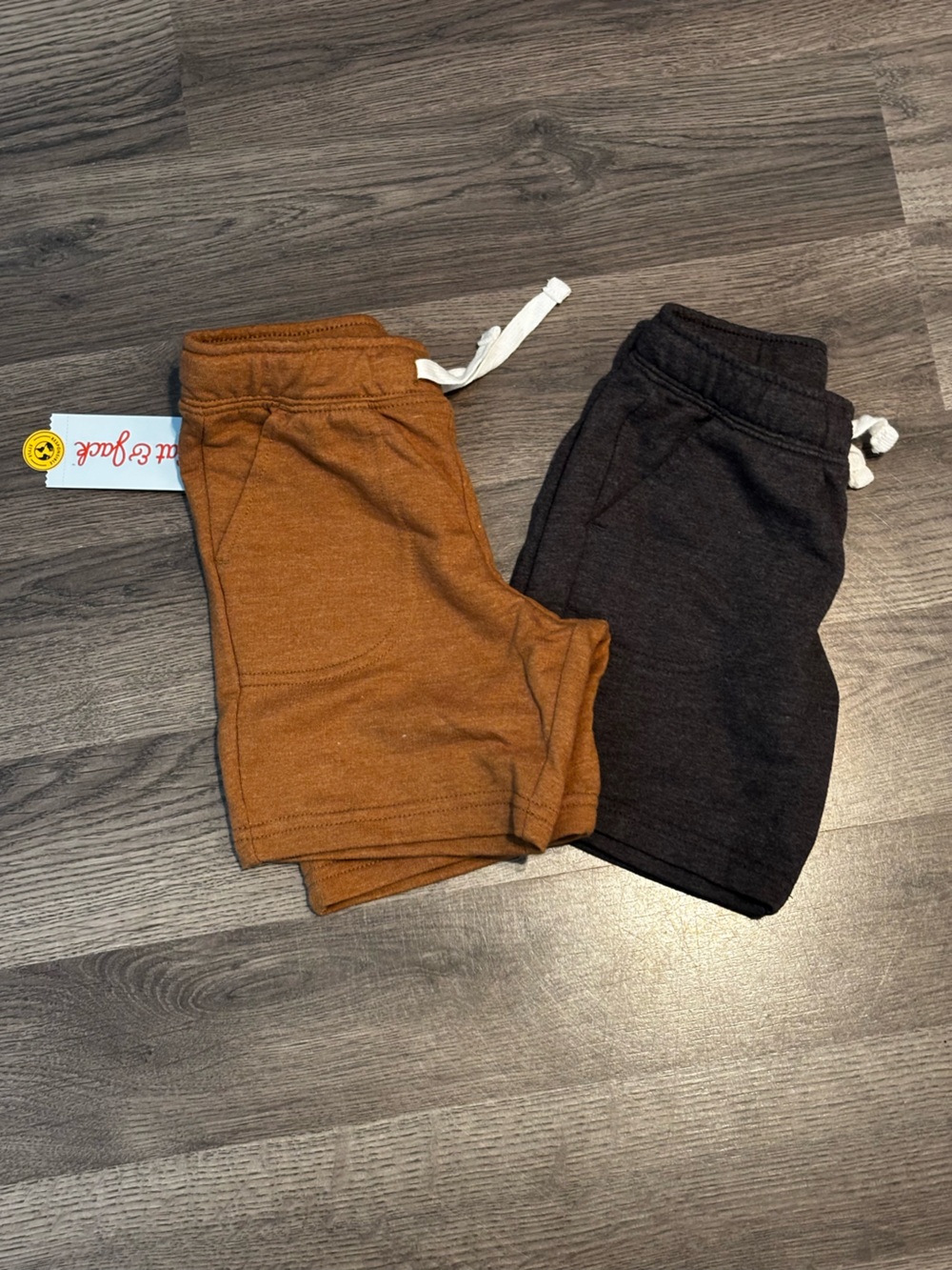 Cat & Jack Brown and Navy Blue Knit Shorts Set